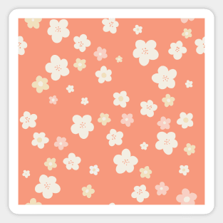 Pretty daisies repeat pattern print Sticker